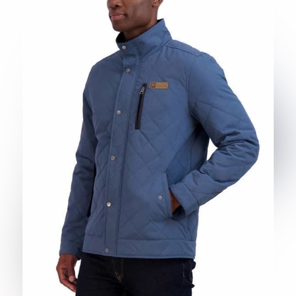 Colorado Clothing Men's Diamond Quilted jacket cold weather blue size L &‎ XL